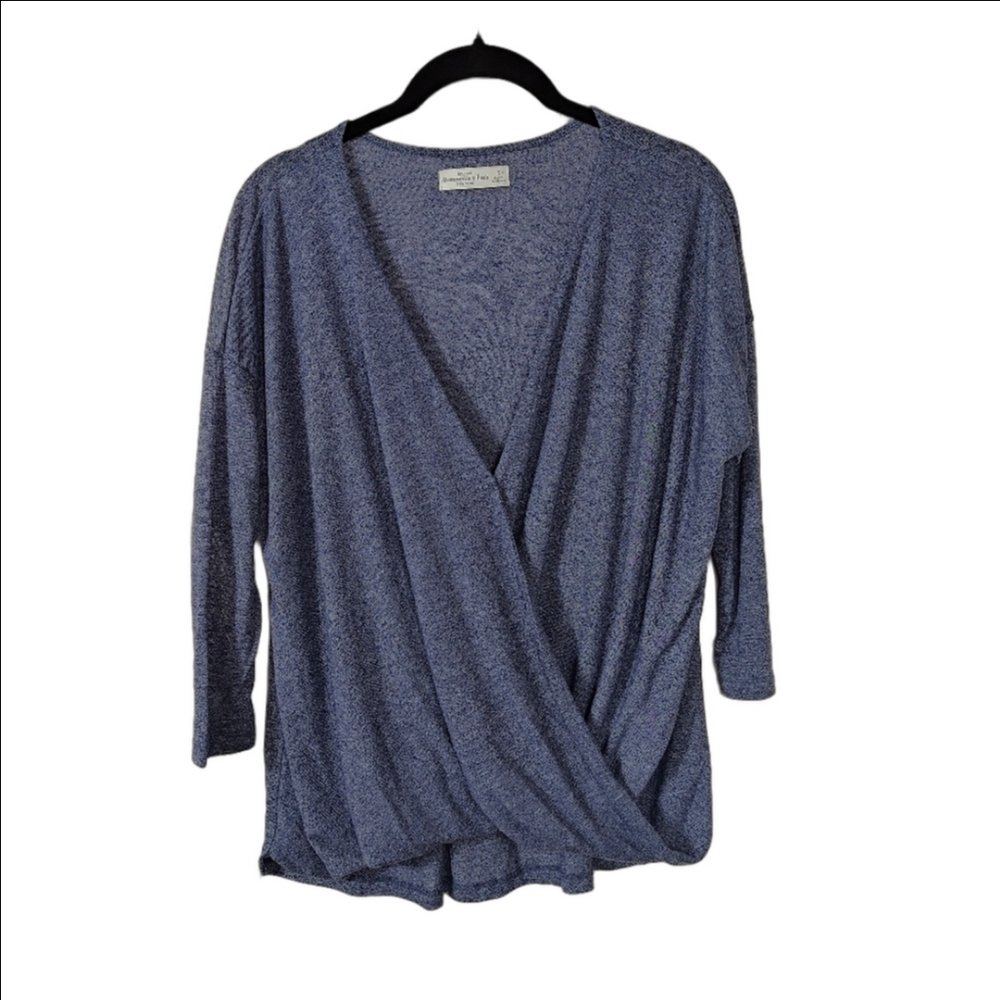 A&F draped top V-neck Hi Low Design Grey Size S
